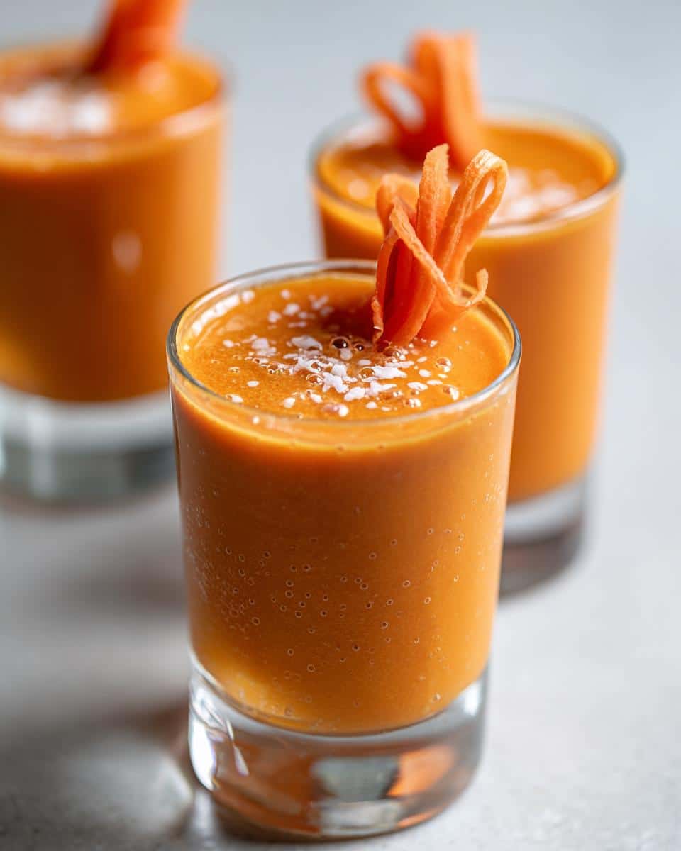 New Year Carrot Ginger Soup Shooters - detail 1