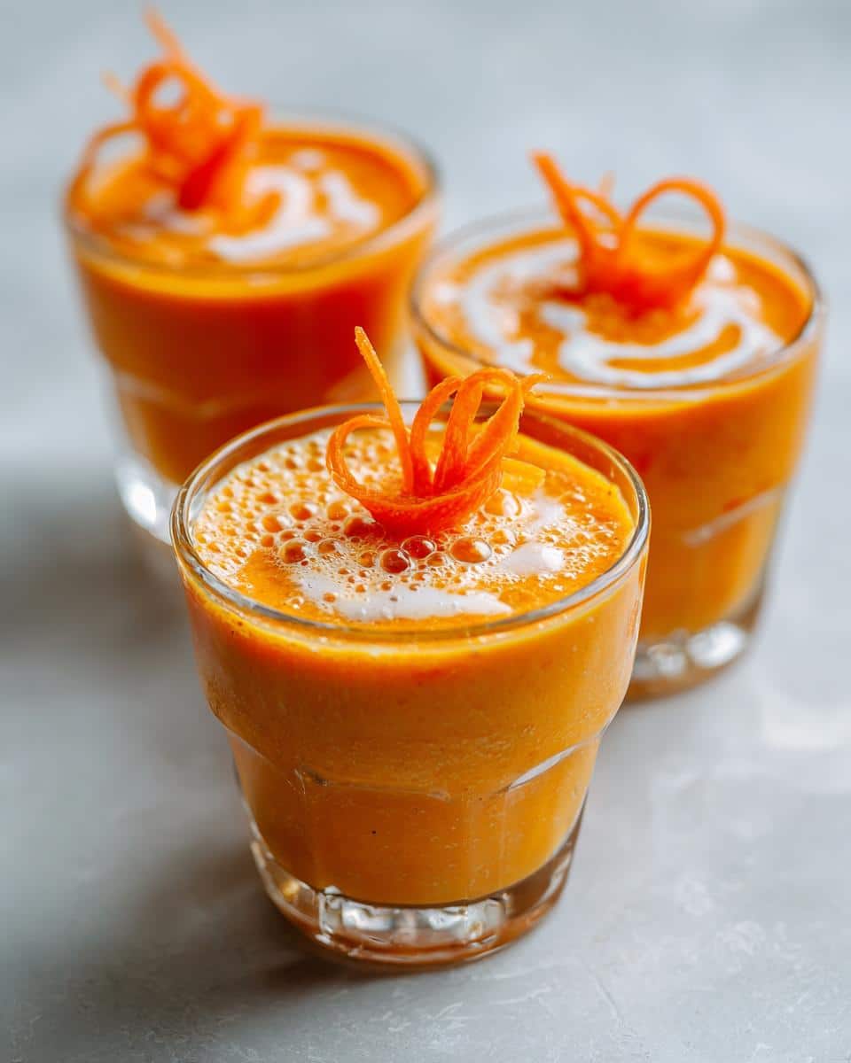 New Year Carrot Ginger Soup Shooters - detail 2
