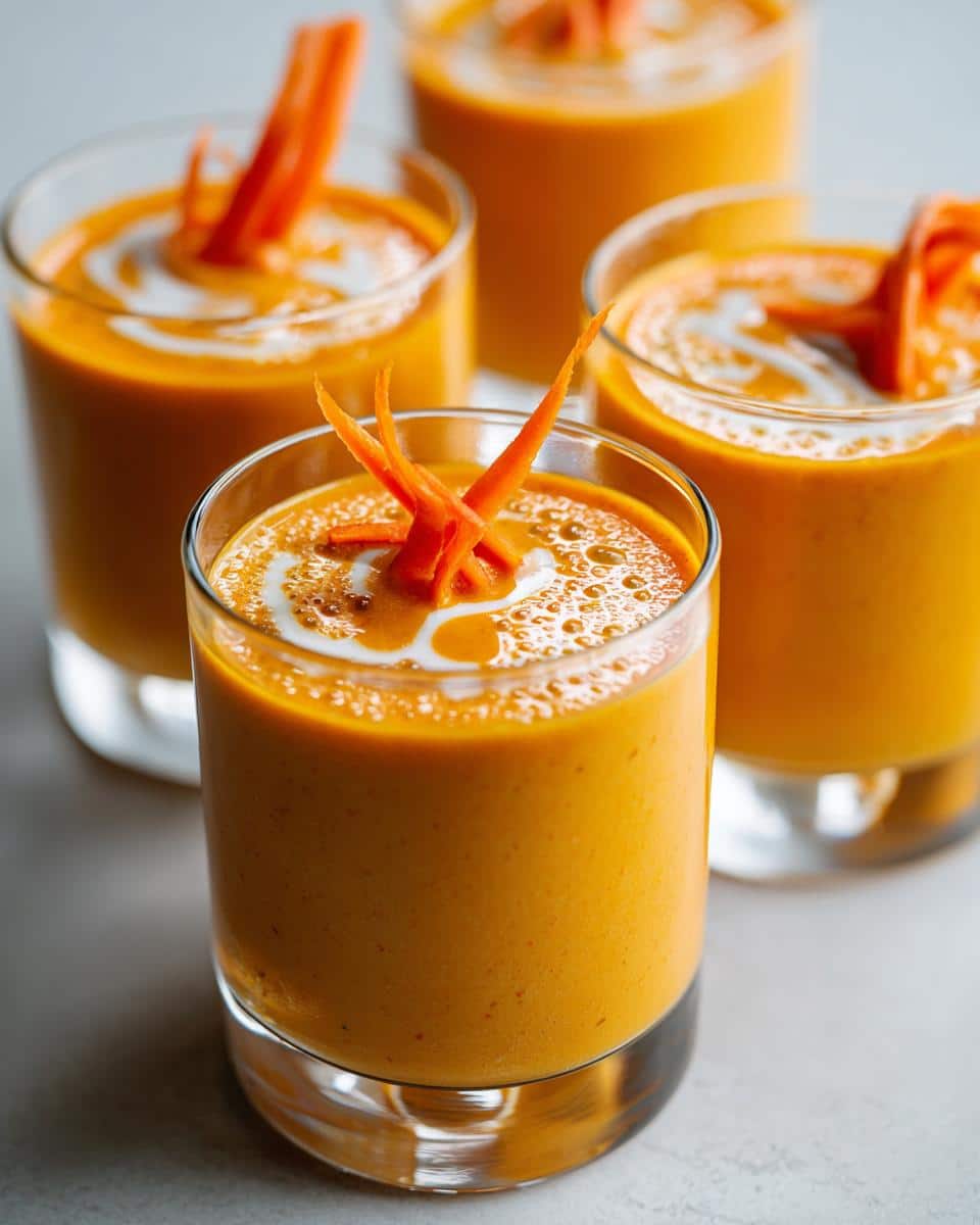 New Year Carrot Ginger Soup Shooters - detail 3