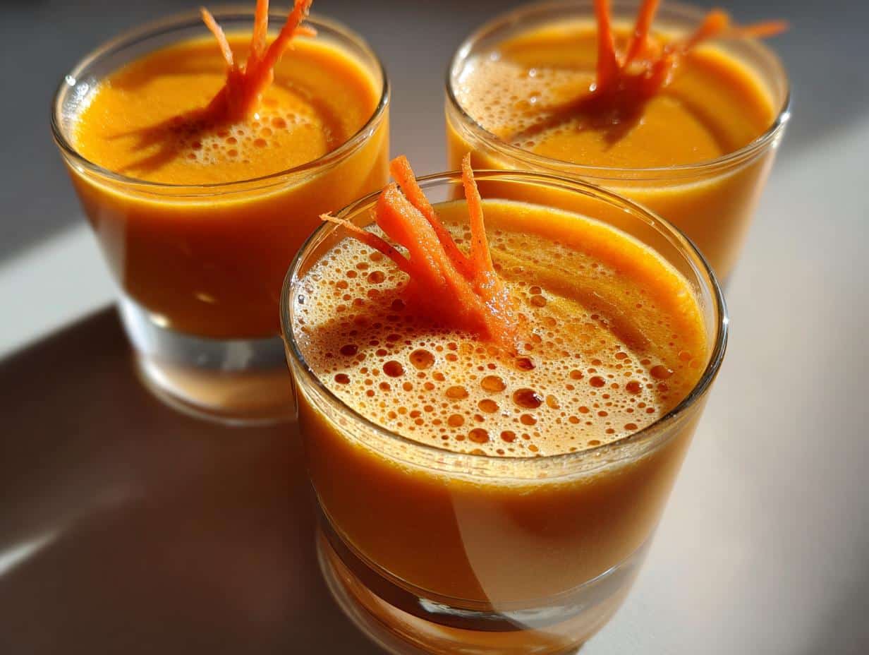 25 Minute New Year Carrot Ginger Soup Shooters A Festive Delight