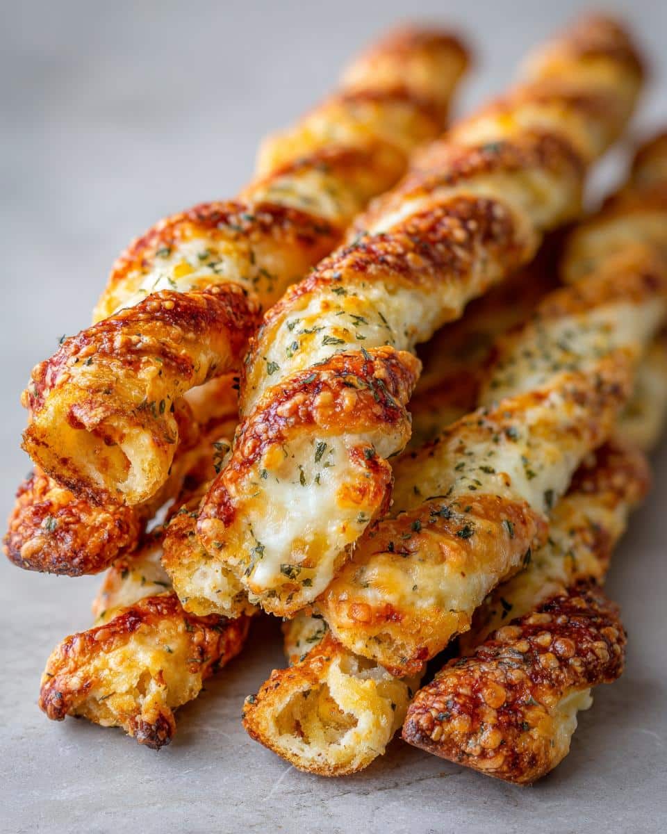 New Year Cheddar Herb Breadsticks - detail 1