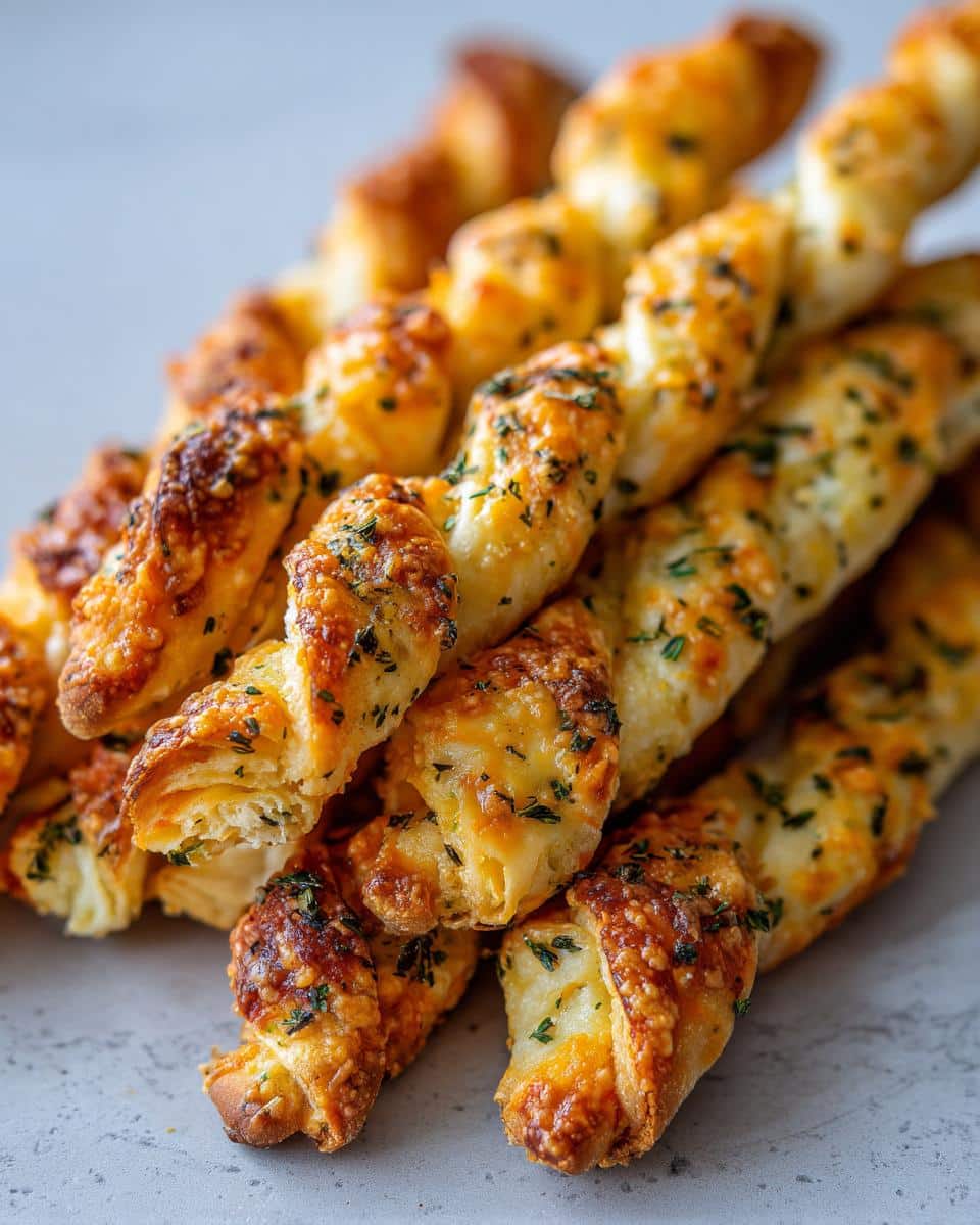 New Year Cheddar Herb Breadsticks - detail 3