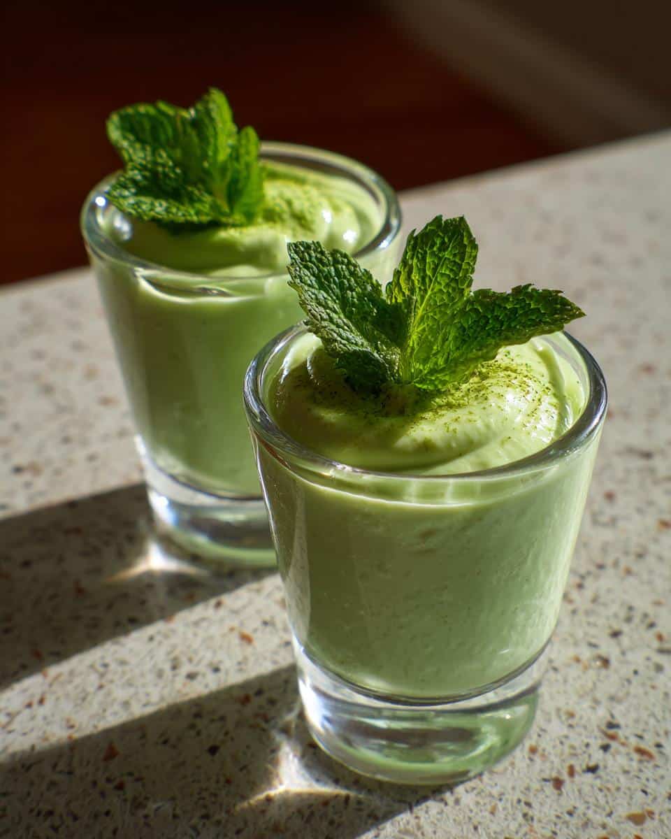 New Year Chilled Avocado Mousse Shooters - detail 1