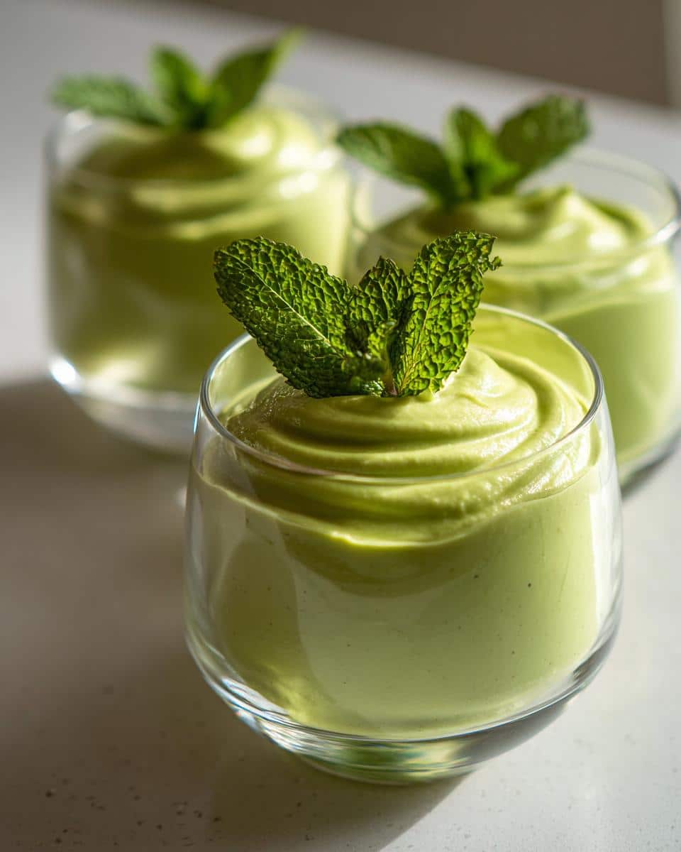 New Year Chilled Avocado Mousse Shooters - detail 2