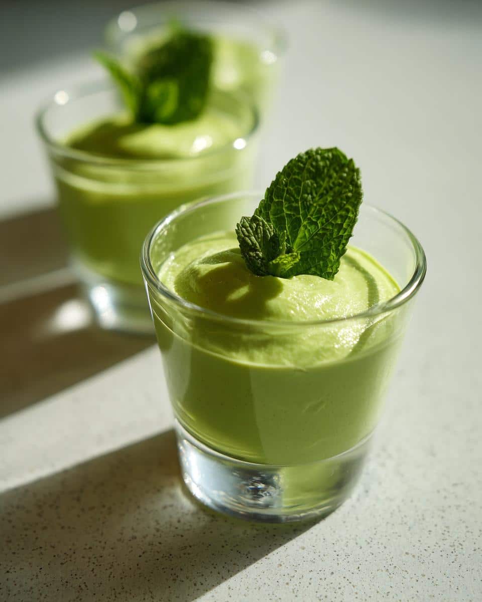 New Year Chilled Avocado Mousse Shooters - detail 3
