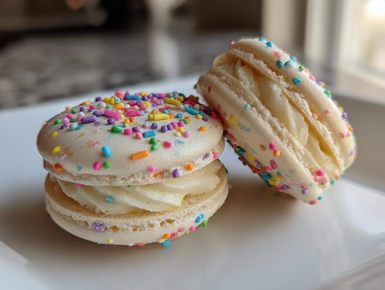 New Year Confetti Macarons