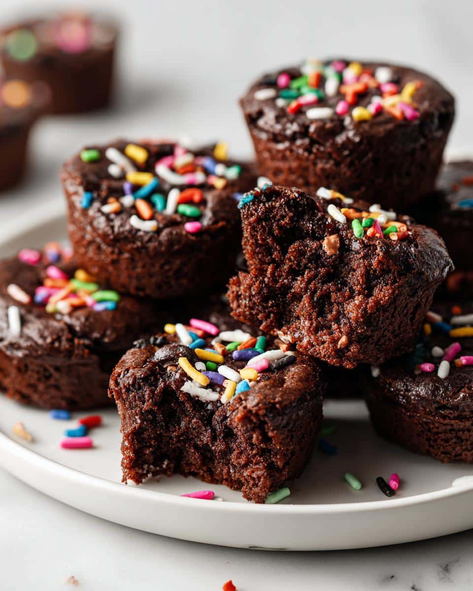 New Year Confetti Sprinkle Brownie Bites - detail 2