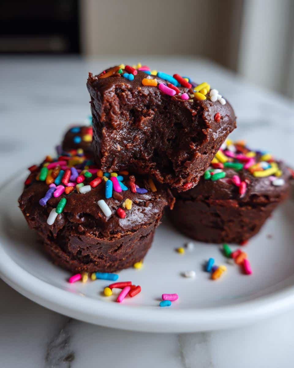 New Year Confetti Sprinkle Brownie Bites - detail 3