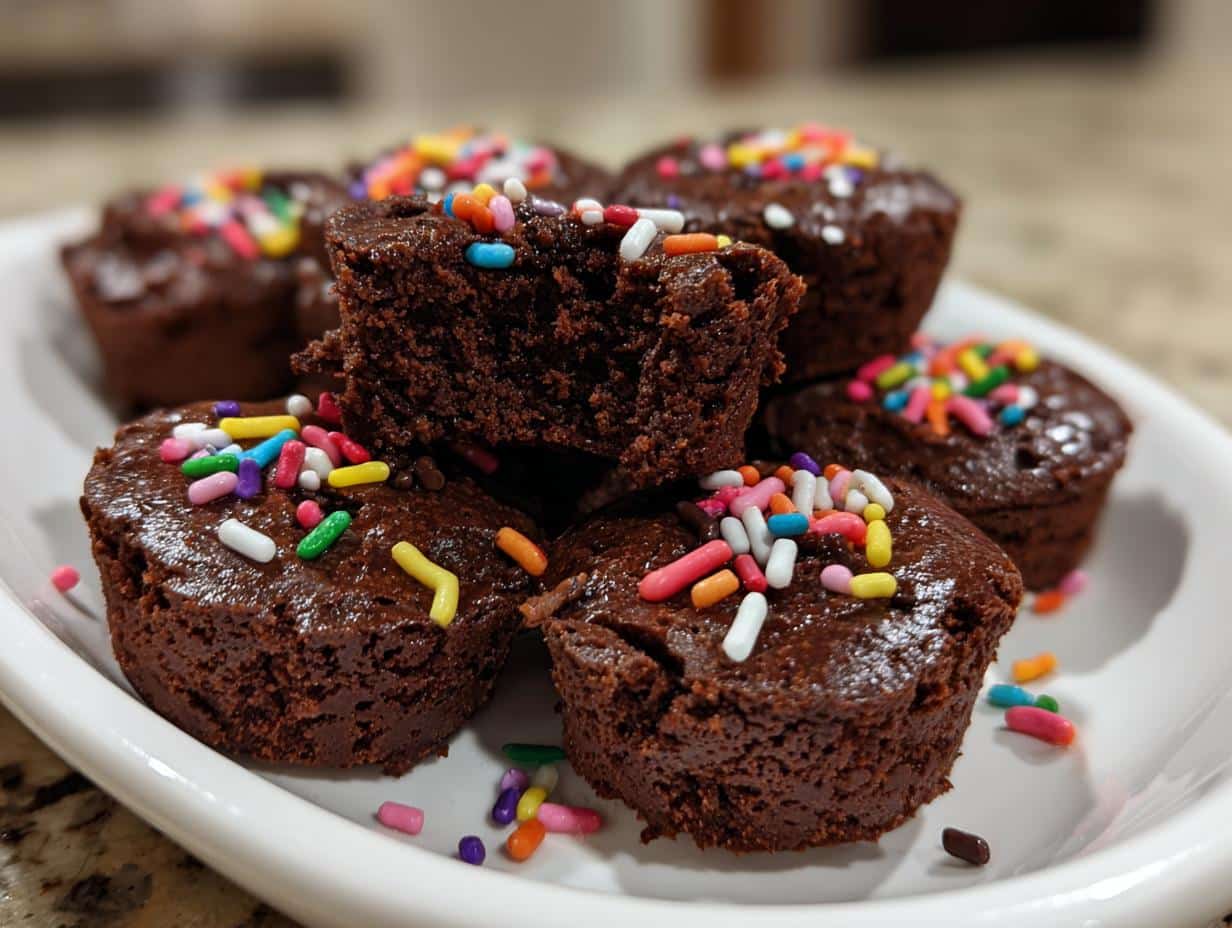 New Year Confetti Sprinkle Brownie Bites