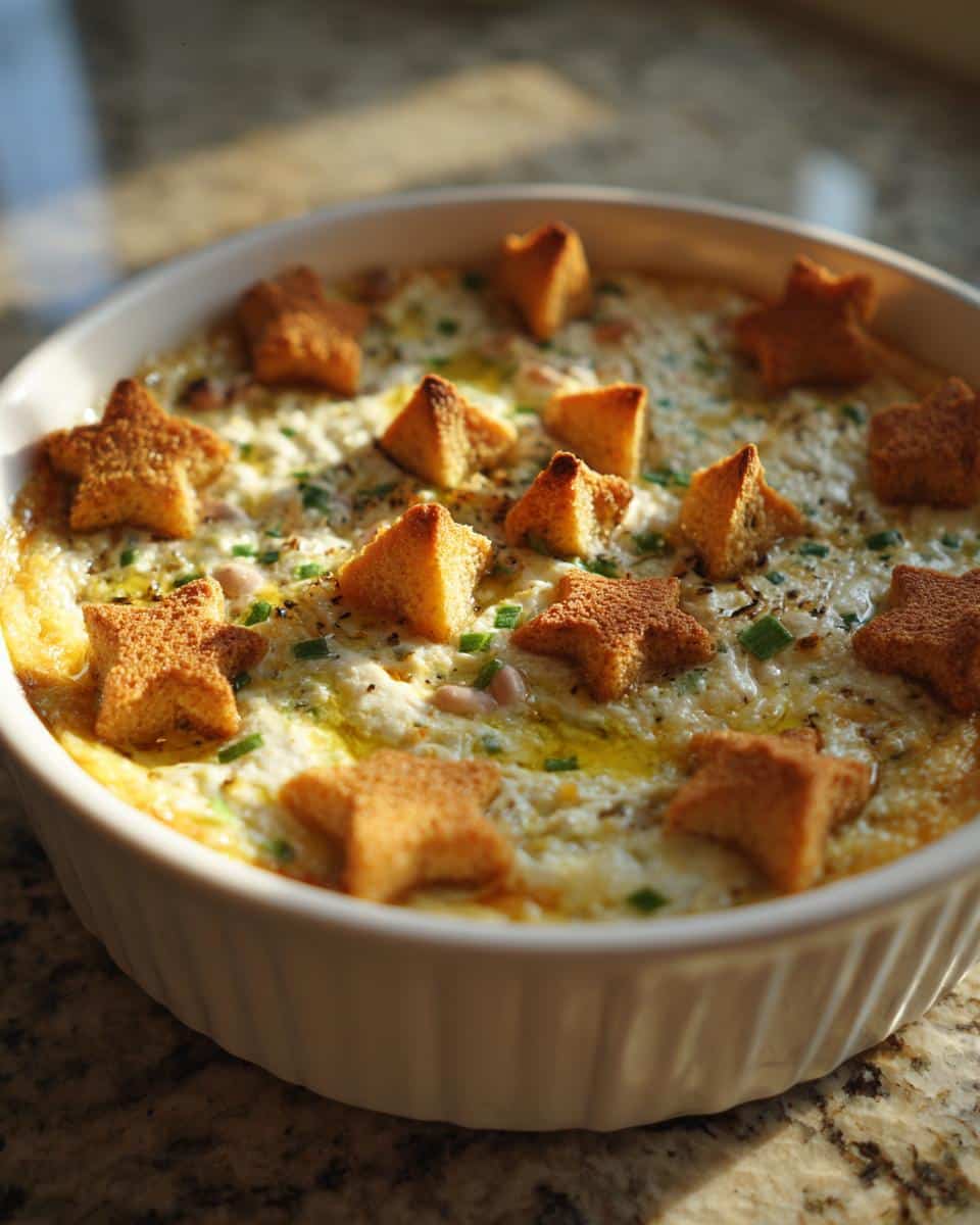 New Year Lucky Black-Eyed Pea Dip with Cornbread Stars - detail 3