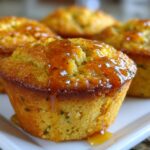 New Year Mini Cornbread Muffins with Jalapeño Honey
