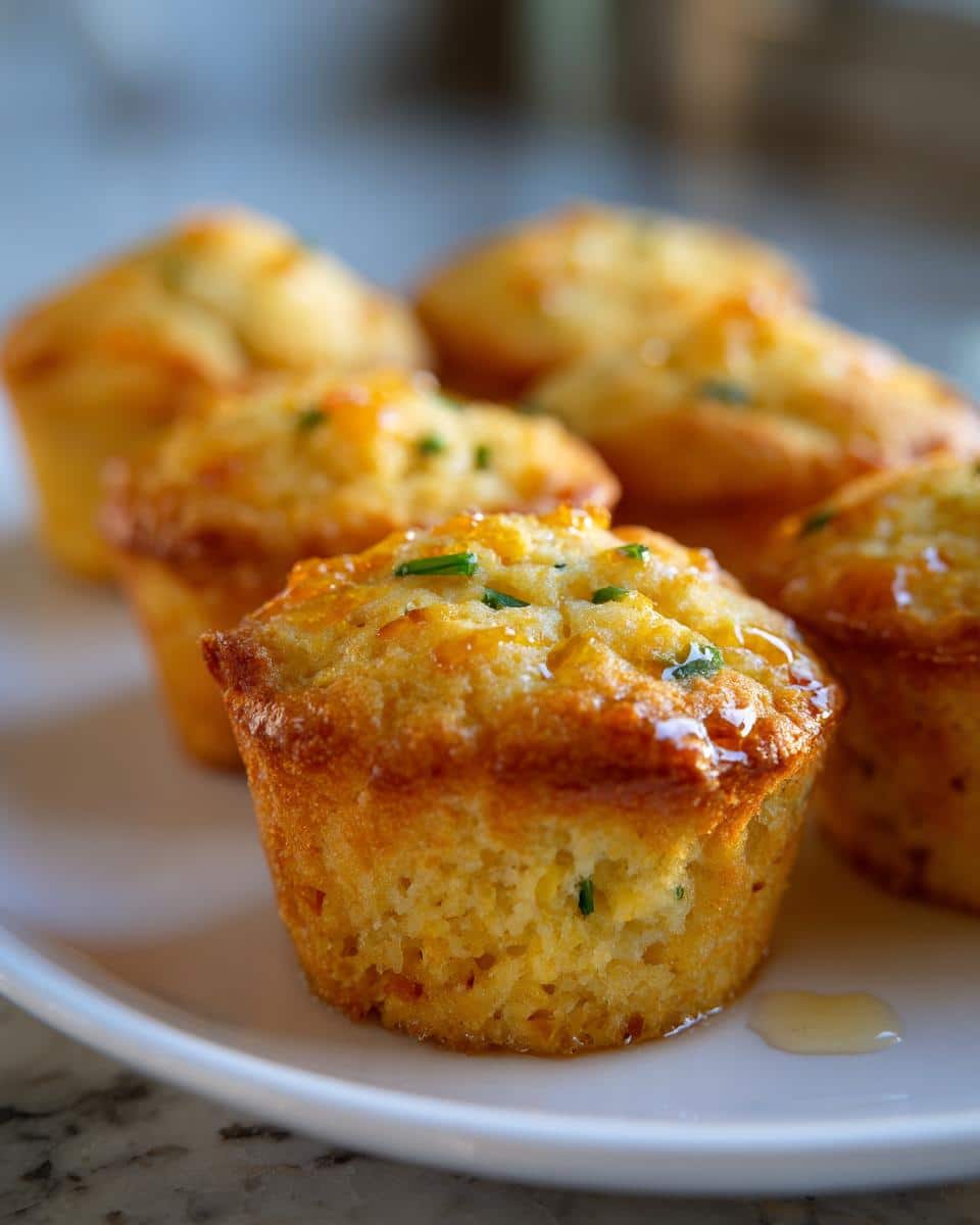 New Year Mini Cornbread Muffins with Jalapeño Honey - detail 2