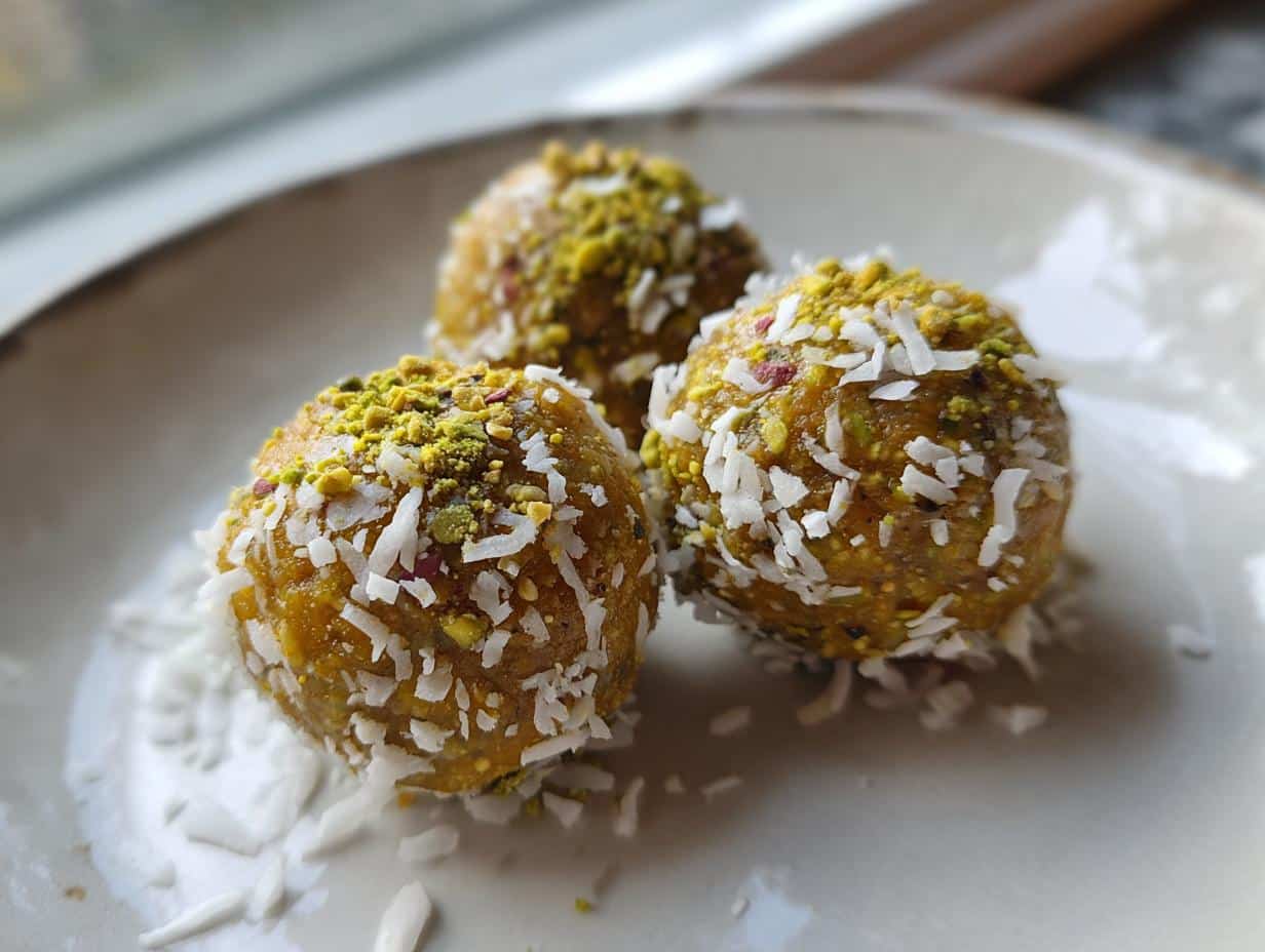 New Year Pistachio Date Energy Balls