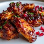 New Year Pomegranate-Glazed Chicken Wings