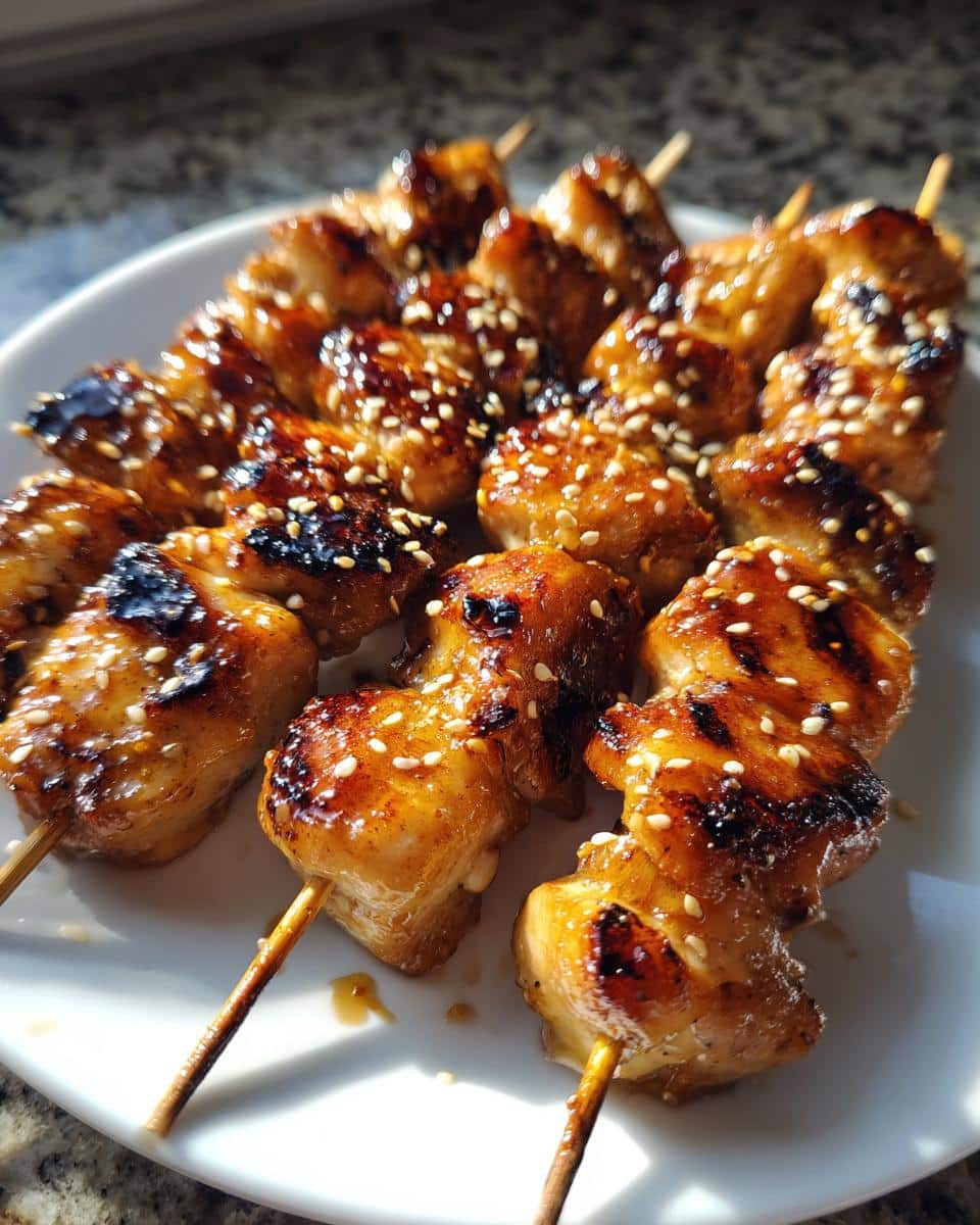 New Year Sesame-Ginger Chicken Skewers - detail 1