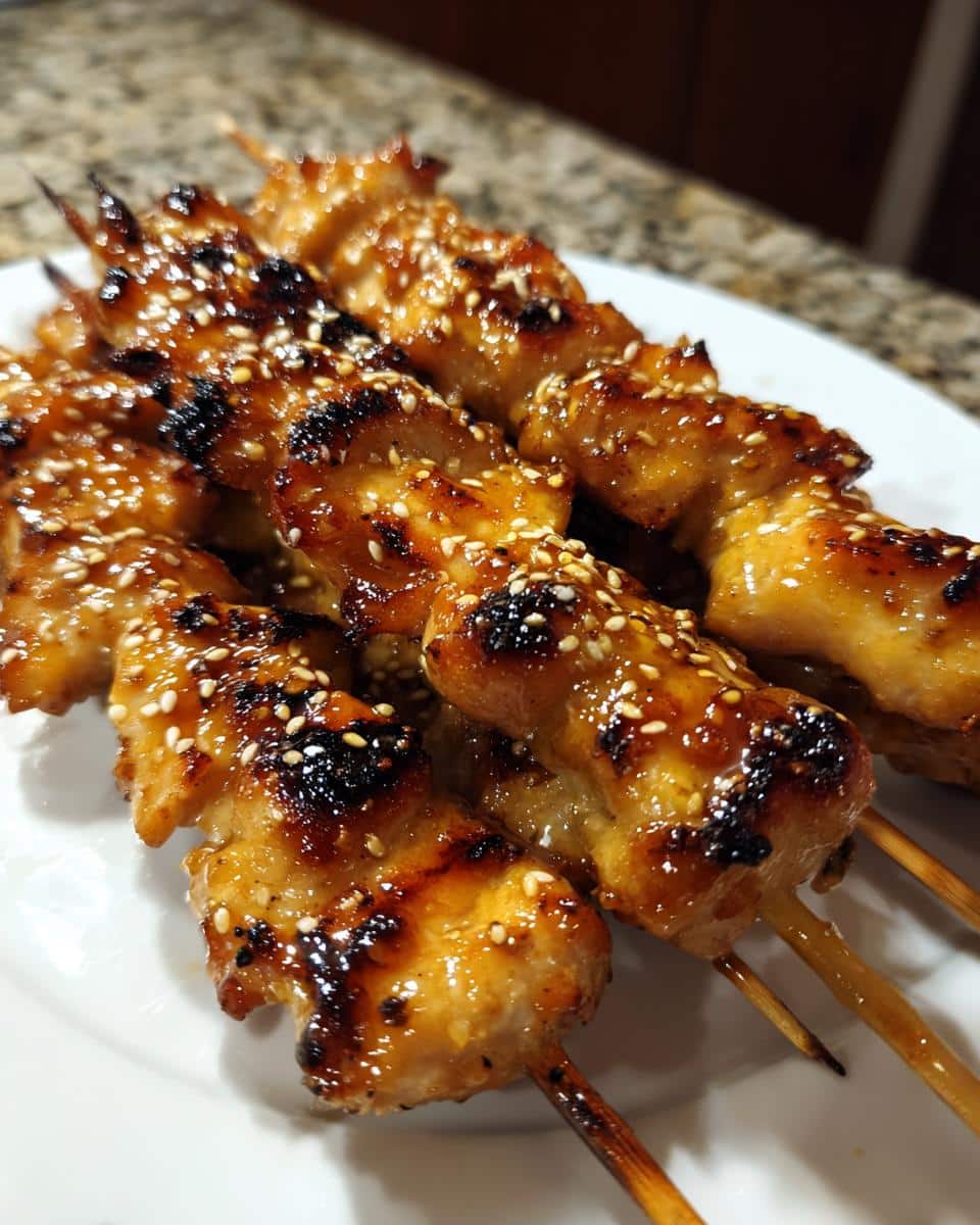 New Year Sesame-Ginger Chicken Skewers - detail 2