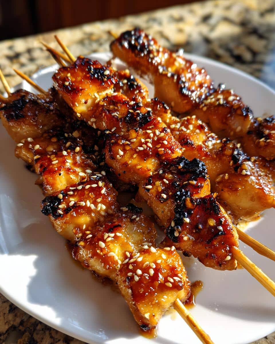 New Year Sesame-Ginger Chicken Skewers - detail 3