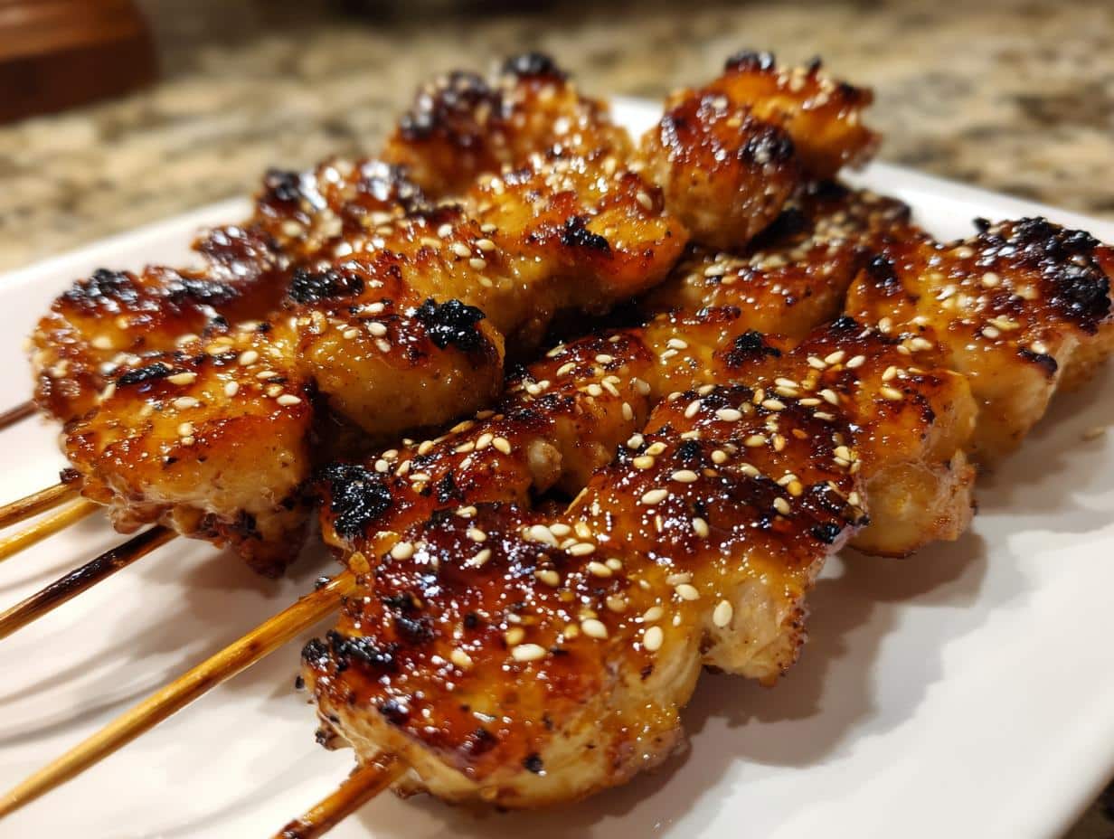 New Year Sesame-Ginger Chicken Skewers
