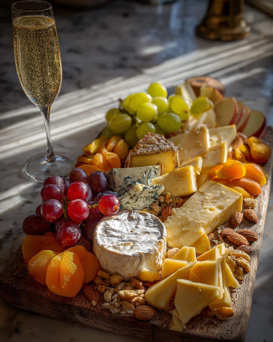 New Year Sparkling Cheese & Fruit Board - detail 1