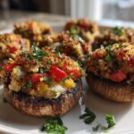 New Year Stuffed Mushroom Confetti Caps