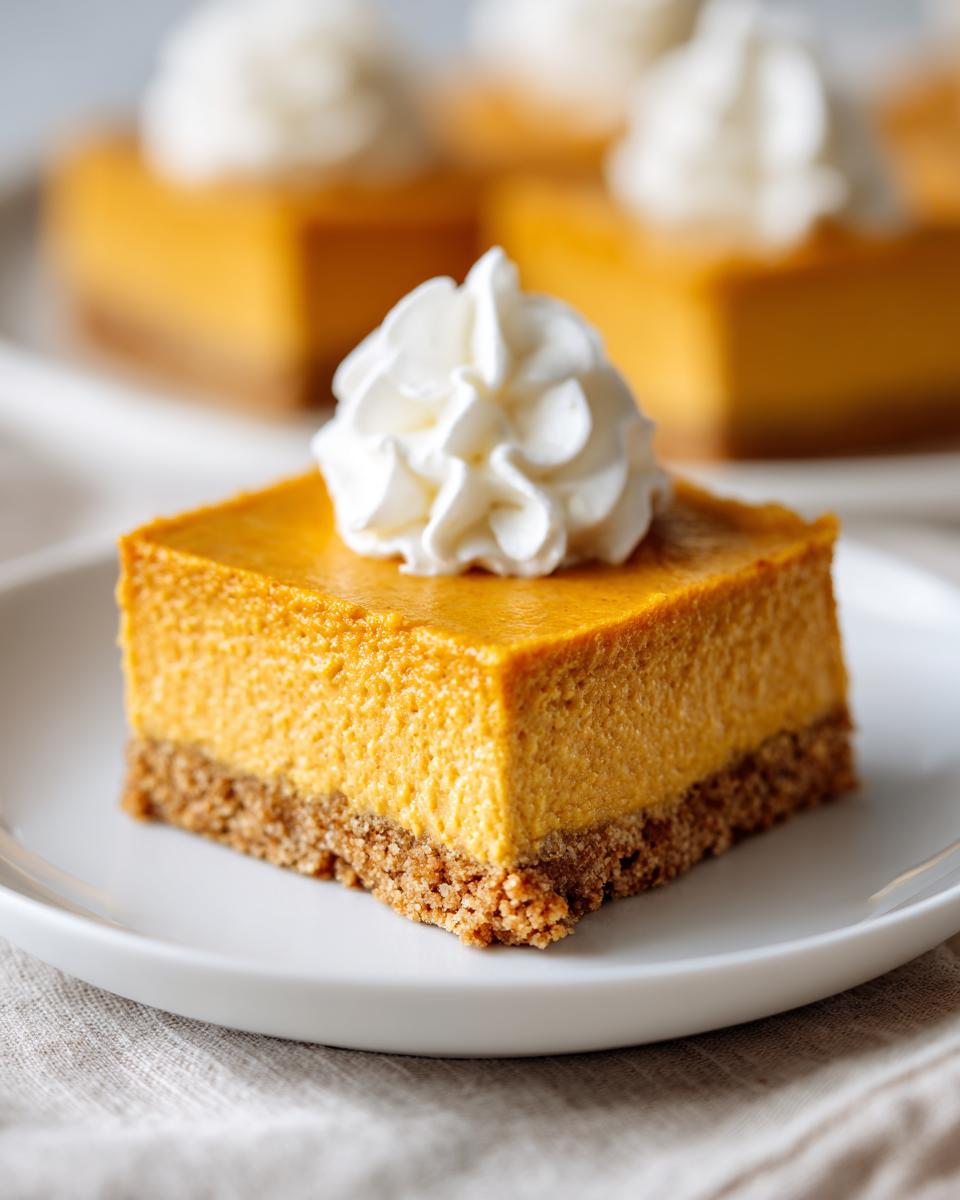 No-Bake Pumpkin Cheesecake Bars - detail 3