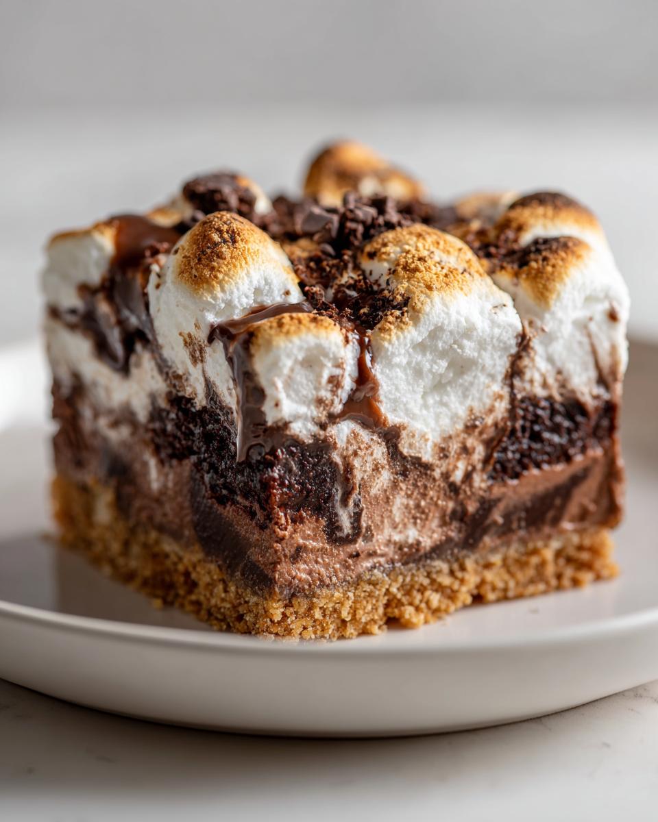 No-Bake S’mores Fudge Bars - detail 1