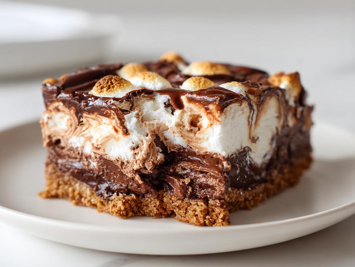 No-Bake S’mores Fudge Bars