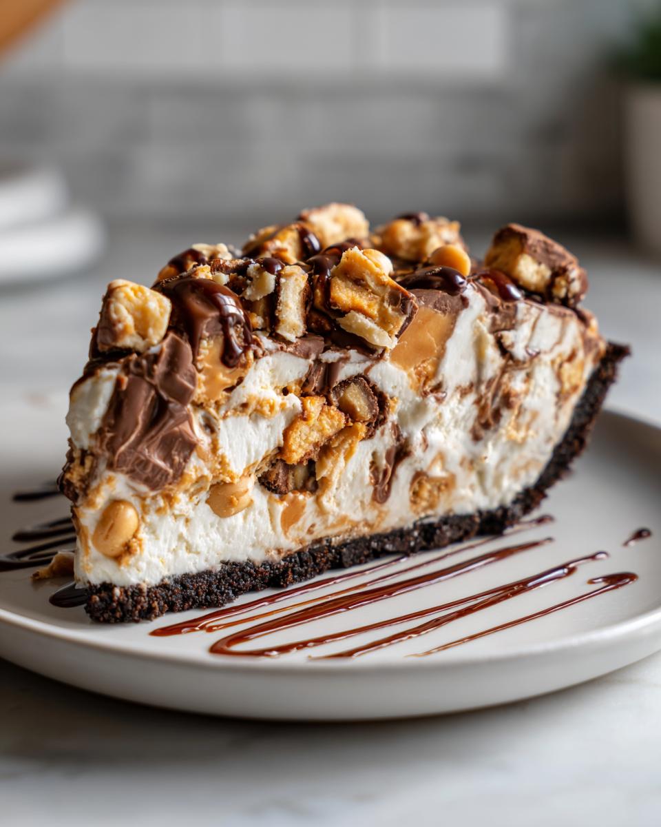 Irresistible Peanut Butter Cup Ice Cream Pie in 15 Minutes 7 Peanut Butter Cup Ice Cream Pie - detail 2