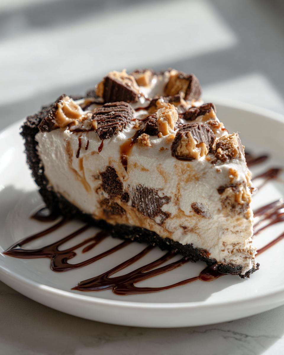 Irresistible Peanut Butter Cup Ice Cream Pie in 15 Minutes 8 Peanut Butter Cup Ice Cream Pie - detail 3