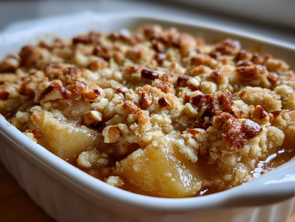 Pear and Hazelnut Crumble