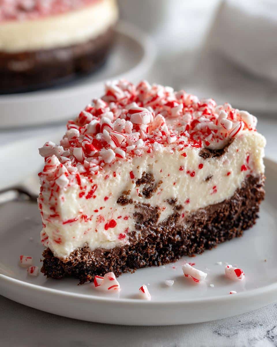 Peppermint-Chocolate Christmas Cheesecake - detail 4