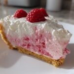 Raspberry Cream Cheese Cloud Pie