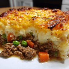 Creamy Scalloped Potato Shepherd's Pie in 3 Easy Steps