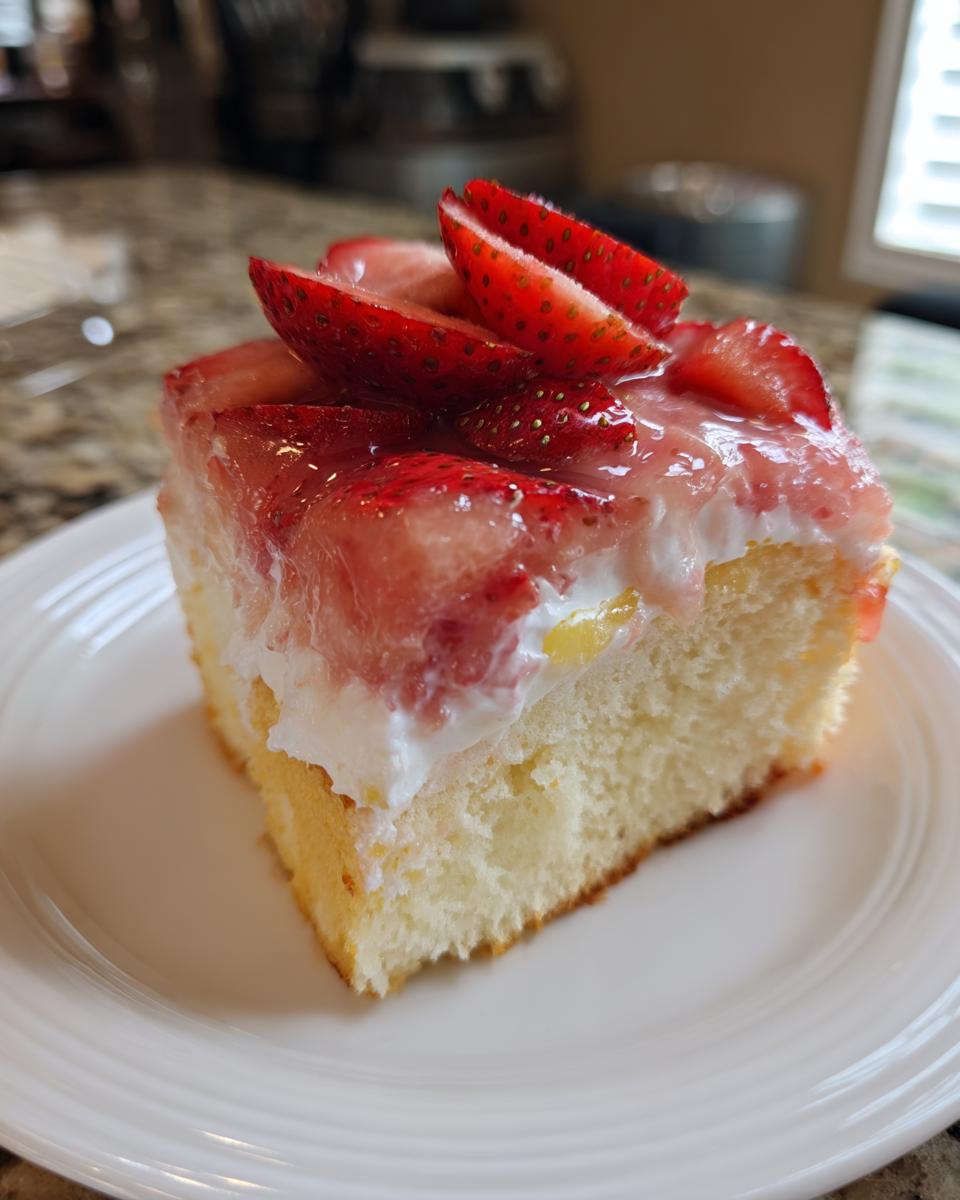 Strawberry Lemonade Poke Cake - detail 1