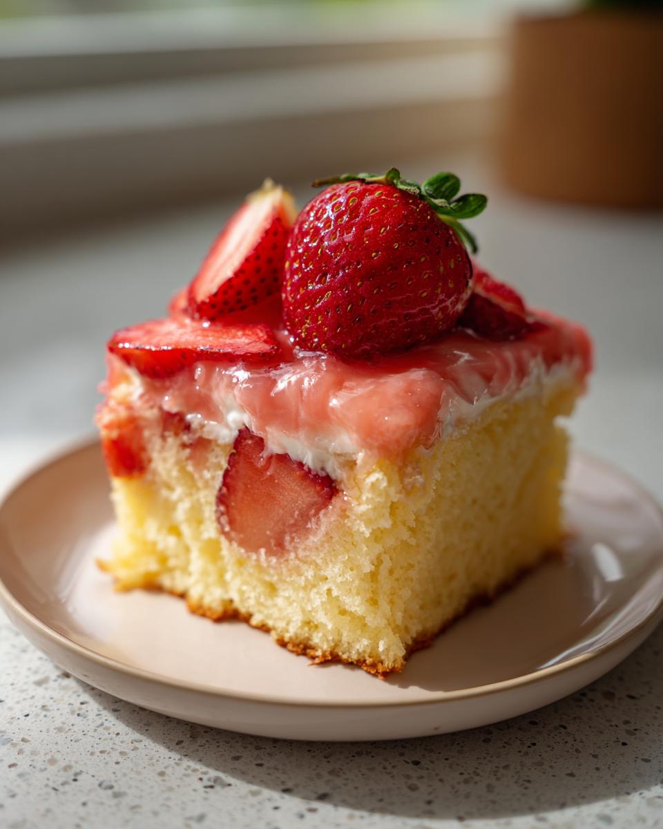 Strawberry Lemonade Poke Cake - detail 2