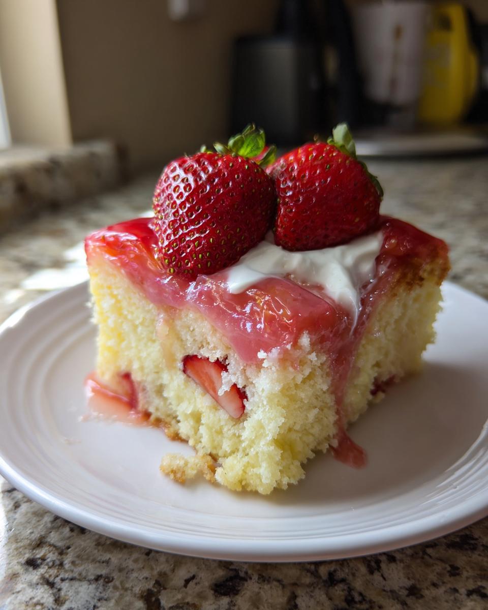 Strawberry Lemonade Poke Cake - detail 3