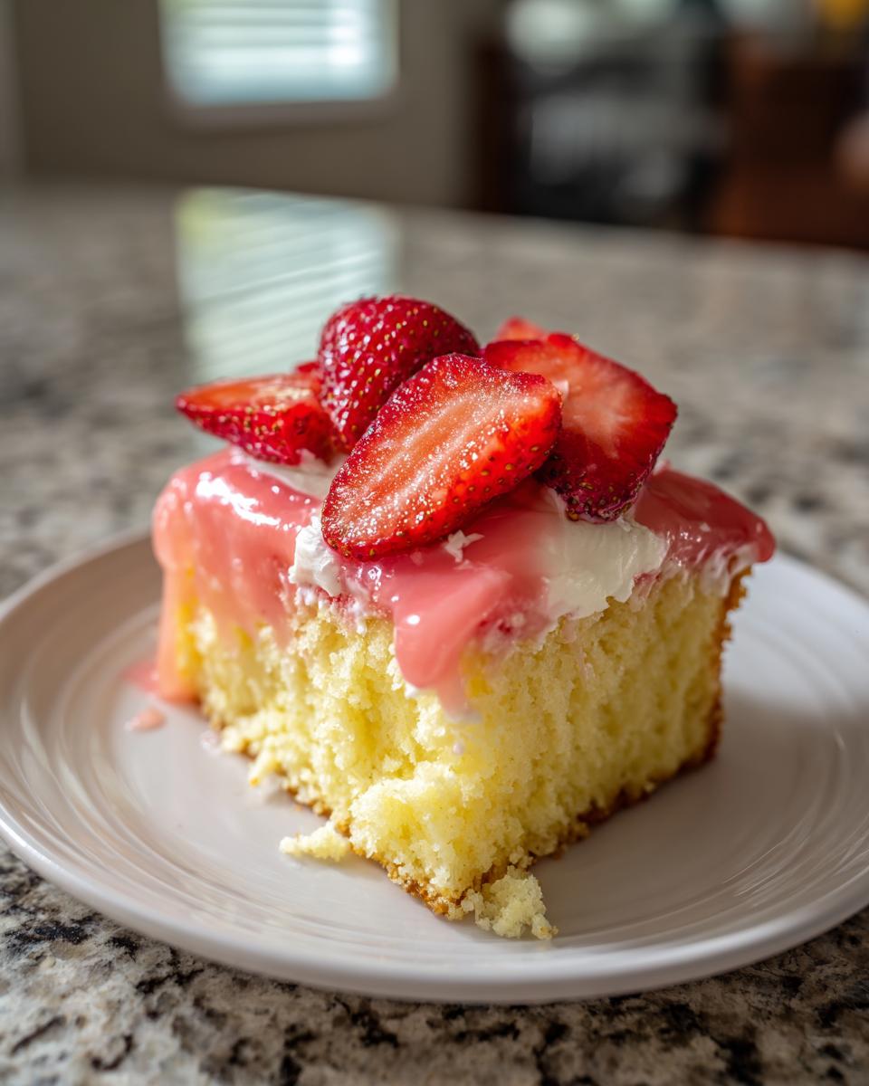Strawberry Lemonade Poke Cake - detail 4
