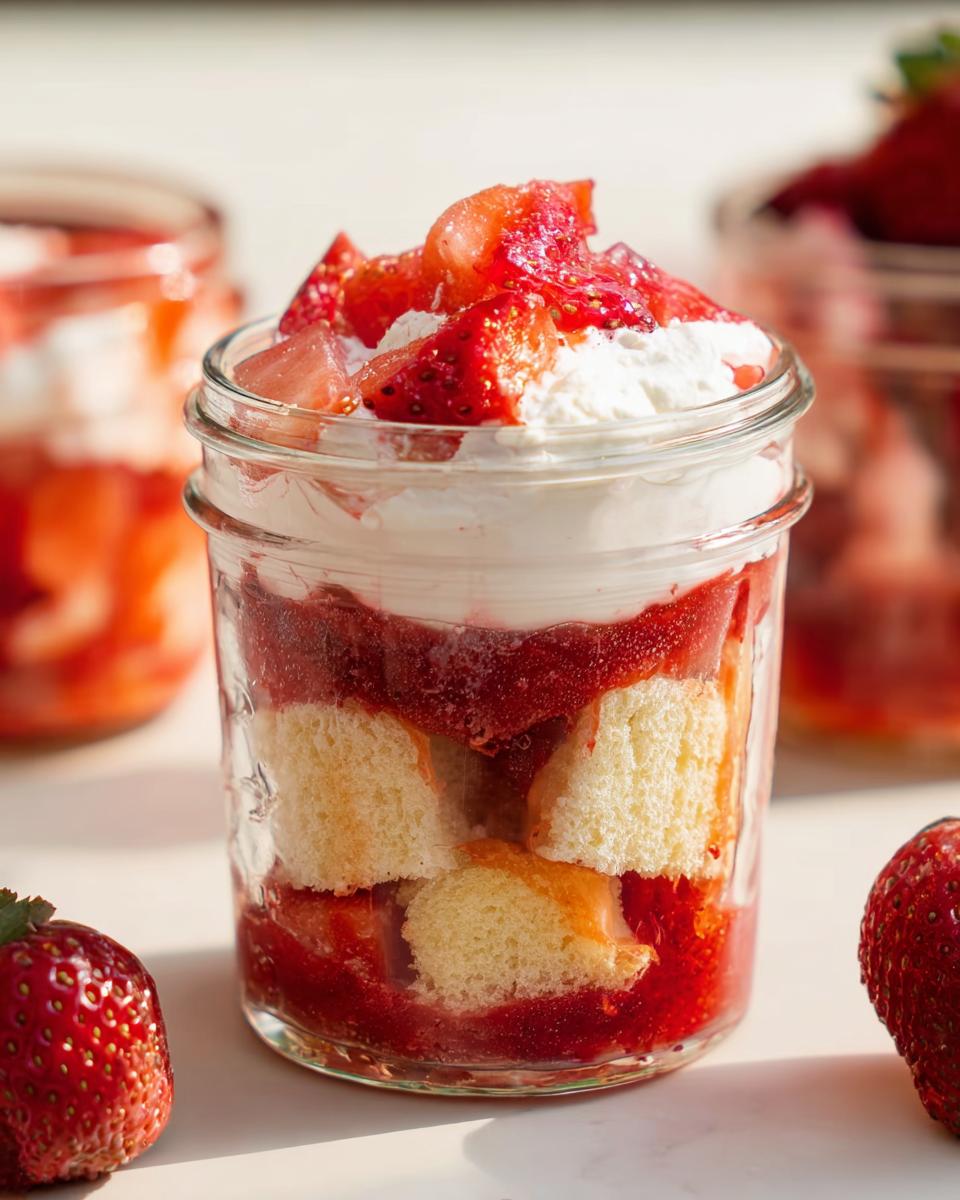 Irresistible Strawberry Shortcake Trifle in a Jar for 12 Blissful Bites 8 Strawberry Shortcake Trifle in a Jar - detail 2
