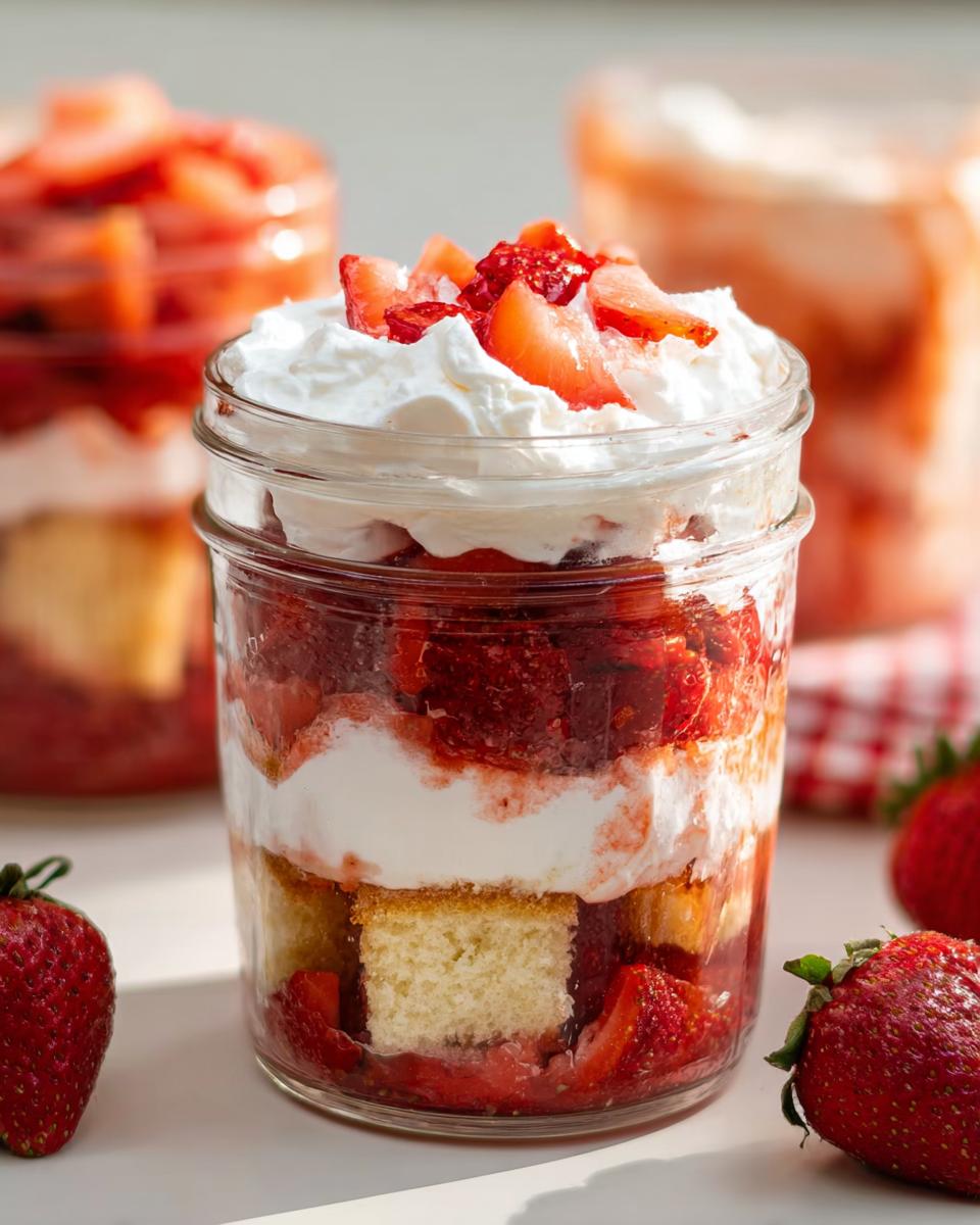 Irresistible Strawberry Shortcake Trifle in a Jar for 12 Blissful Bites 9 Strawberry Shortcake Trifle in a Jar - detail 3