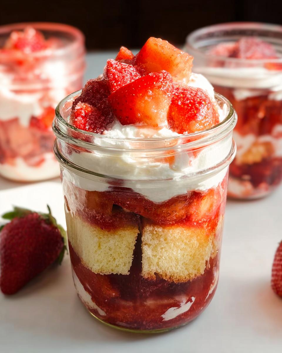 Irresistible Strawberry Shortcake Trifle in a Jar for 12 Blissful Bites 10 Strawberry Shortcake Trifle in a Jar - detail 4