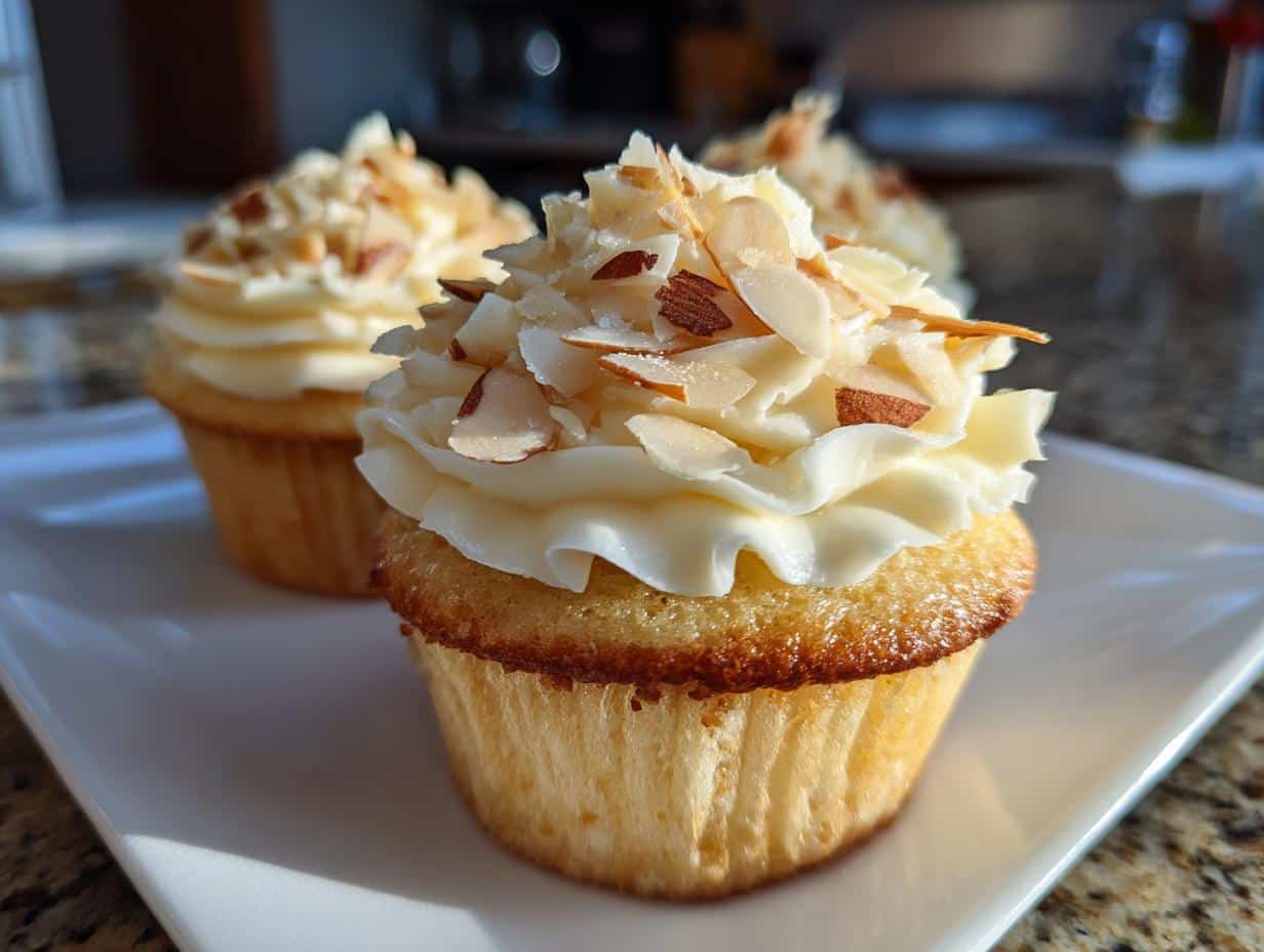 Vanilla-Almond Christmas Cupcakes
