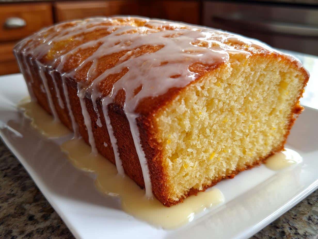 Vanilla Bean Glazed Pound Cake