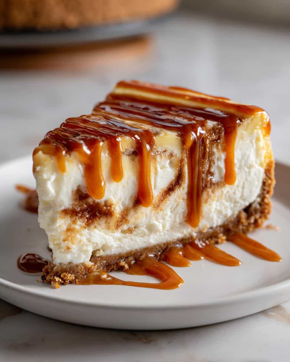 Vanilla-Caramel Christmas Cheesecake - detail 1