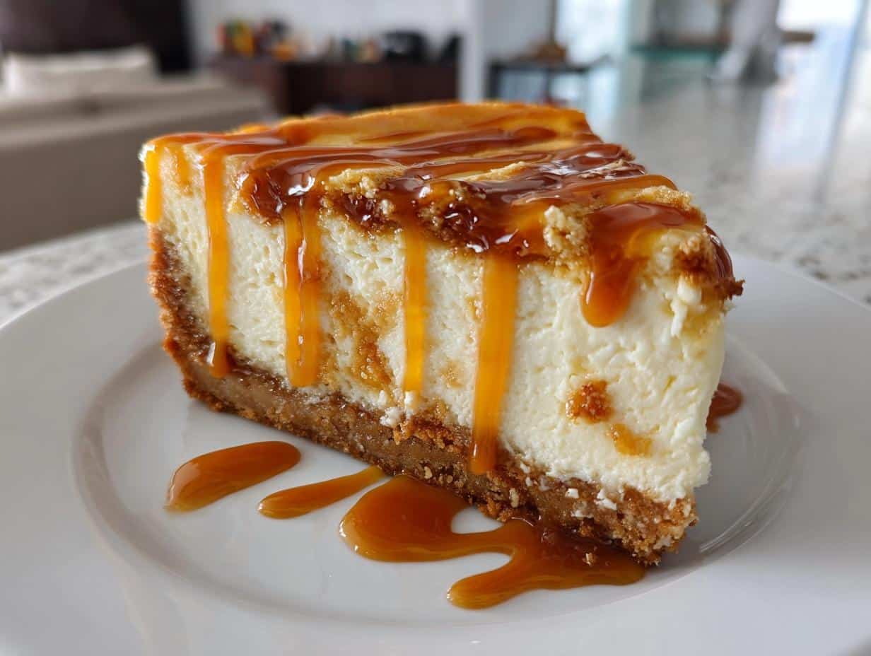 Vanilla-Caramel Christmas Cheesecake