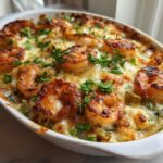 Baked Shrimp with Cheesy Winter Vegetables