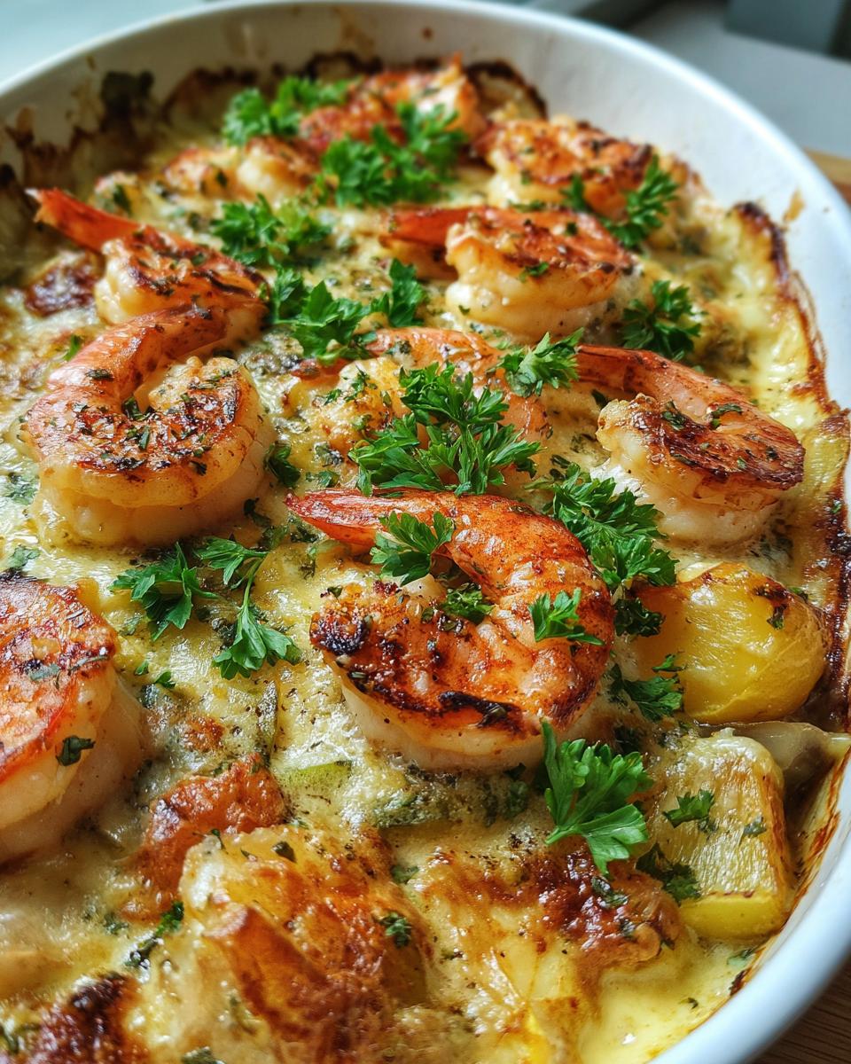 Baked Shrimp with Cheesy Winter Vegetables - detail 2