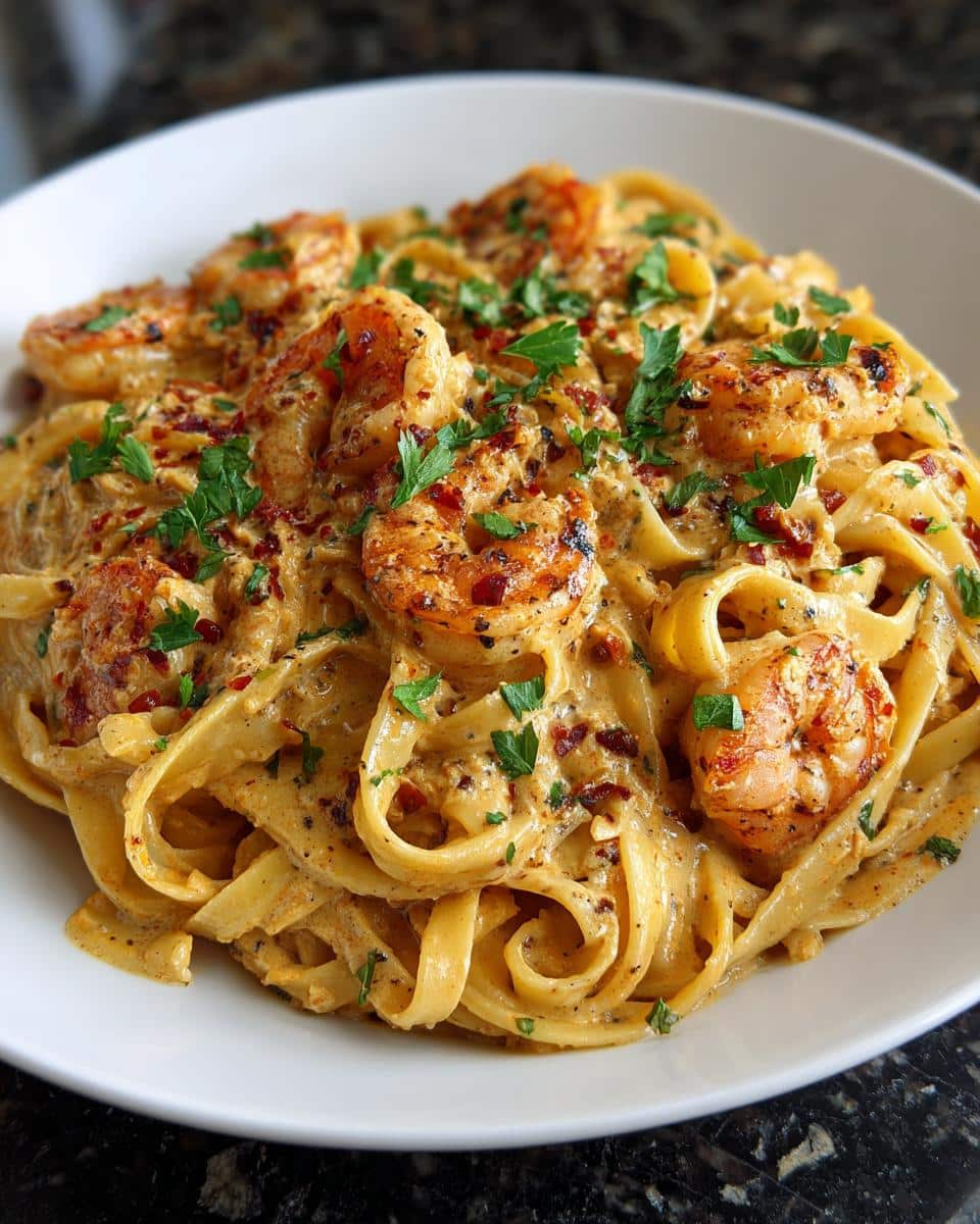 Cajun Shrimp Fettuccine - detail 2