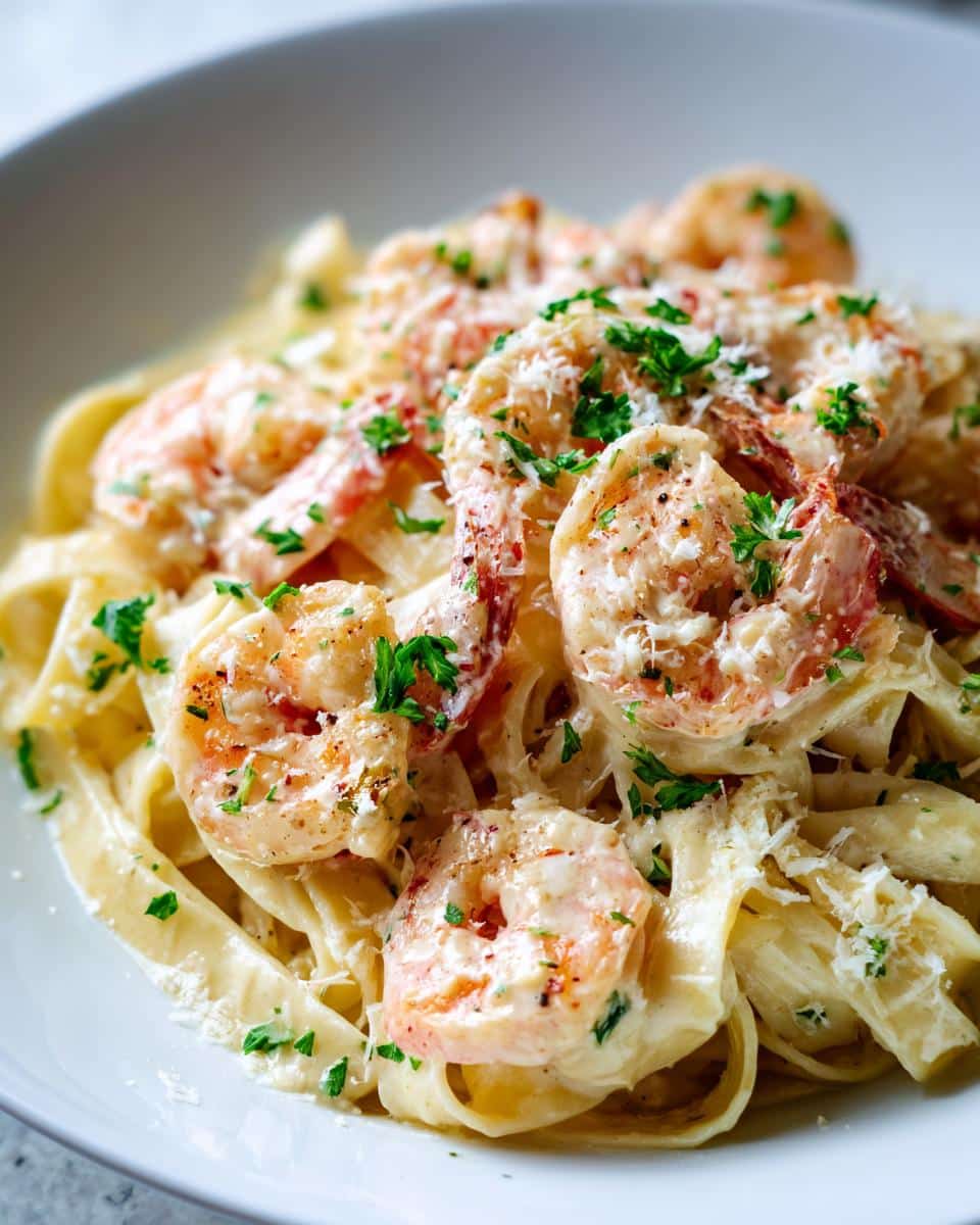 Creamy Lemon Garlic Shrimp Pasta - detail 4
