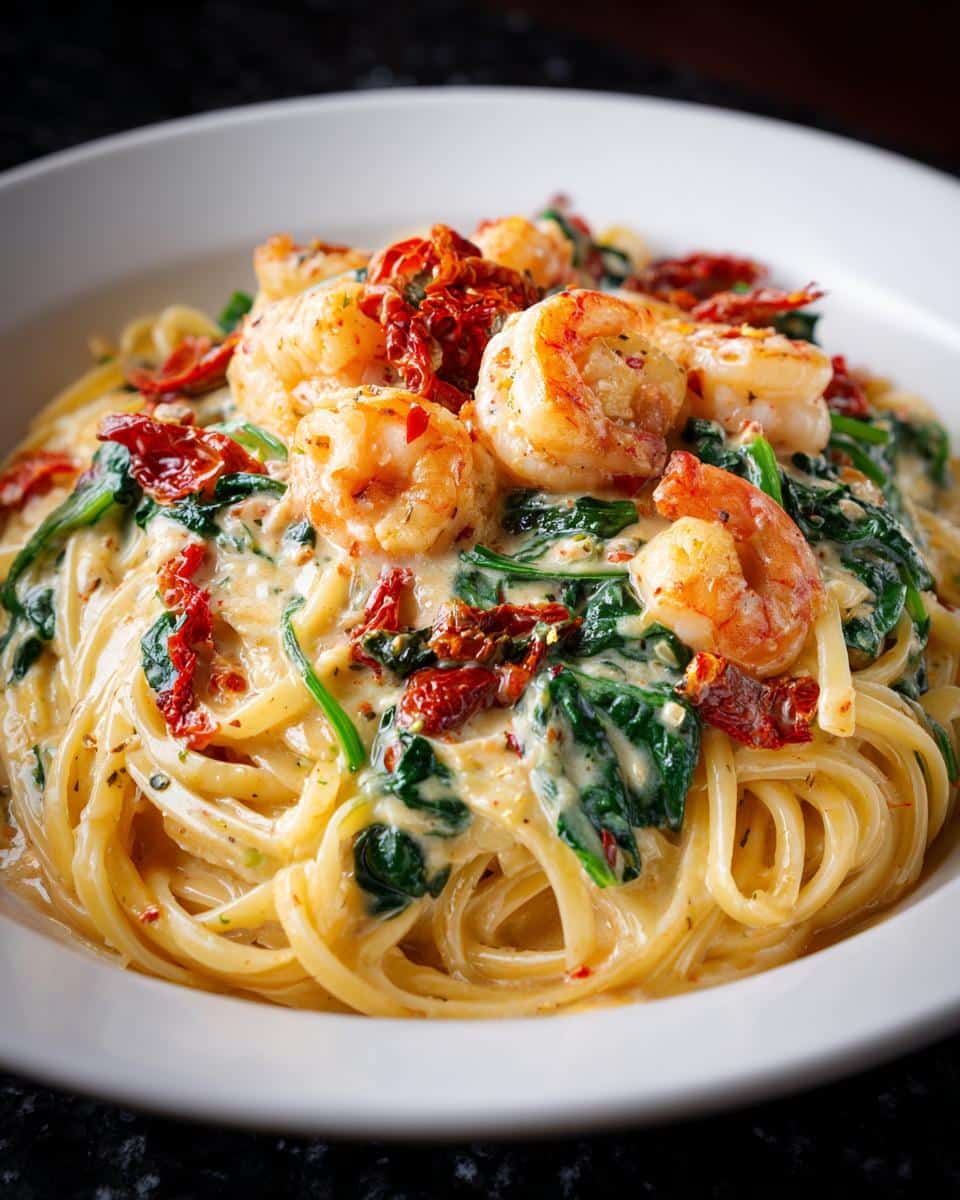 Creamy Tuscan Shrimp Pasta - detail 3