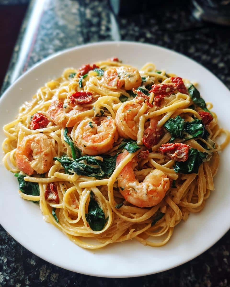 Creamy Tuscan Shrimp Pasta - detail 4